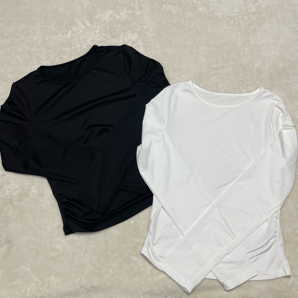 Bundle Black/white ultra-light and breathable long sleeve tops